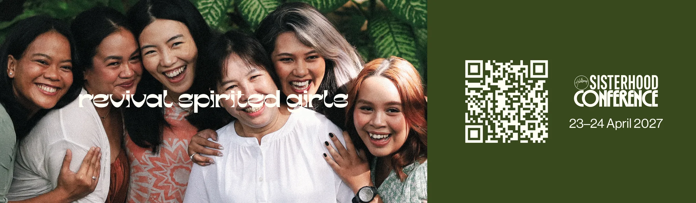 Sisterhood Conference 2027, 23–24 April 2027 — register via the QR code